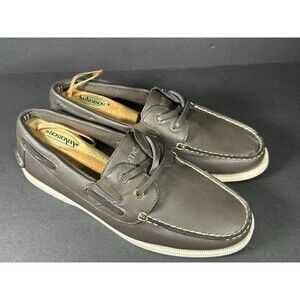 Nautica Linder Brown Moc Toe Low Top Slip On Boat Shoes Size 9.5